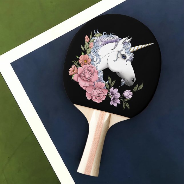 Vitmajs och blommor pingisracket (Skapare uppladdad)