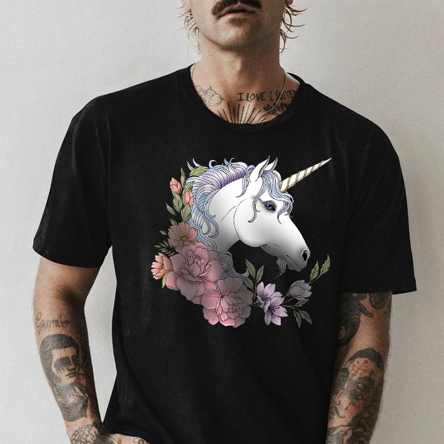 Vitmajs och blommor t shirt (Skapare uppladdad)