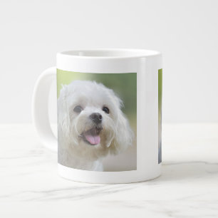 Vitmaltesiska Hund Jumbo Mugg