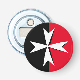 Vitmaltesiska symbolen Kor och Malta flagga mode Flasköppnare