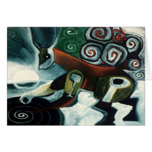 VitmåneShaman av Gregory Gallo Hälsningskort