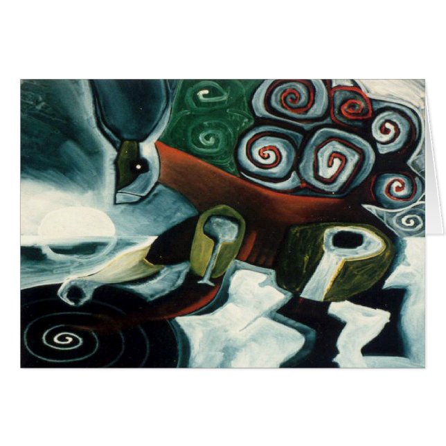 VitmåneShaman av Gregory Gallo Hälsningskort (Framsidan Horizontal)