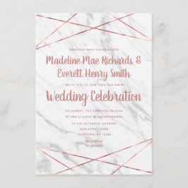 Vitmarble Ro, tresidig bröllopsinbjudan Inbjudningar