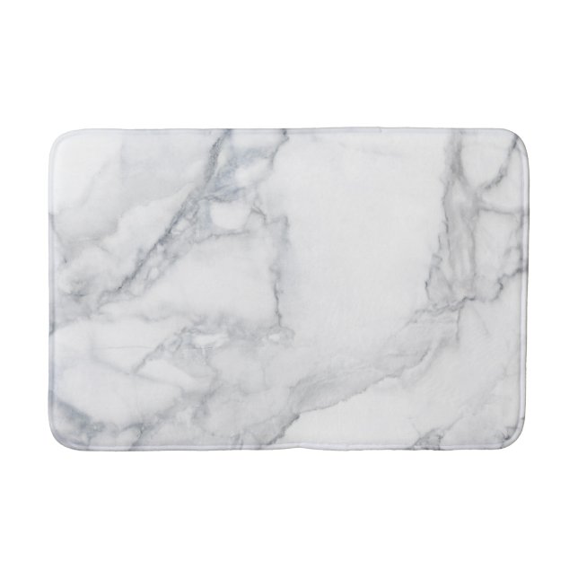 Vitmarmor struktur badrumsmatta (Framsidan)
