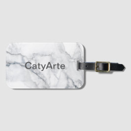 Vitmarmor struktur bagagebricka