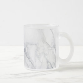 Vitmarmor struktur frostad glasmugg