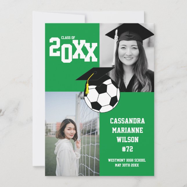 Vitmeddelande om idrotten i Studenten Grönt Inbjudningar (Framsida)