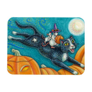VITMICE & BLACK CAT PÅ HALLOWEEN SCAVENGER HUNT MAGNET