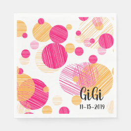 Vitmisk anpassningsbar Polka-Dot Mönster Pappersservett