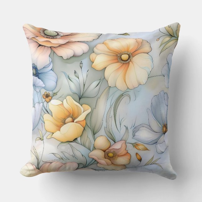 Vitmisk bensinbelysning botaniskt kudde (Framsida)