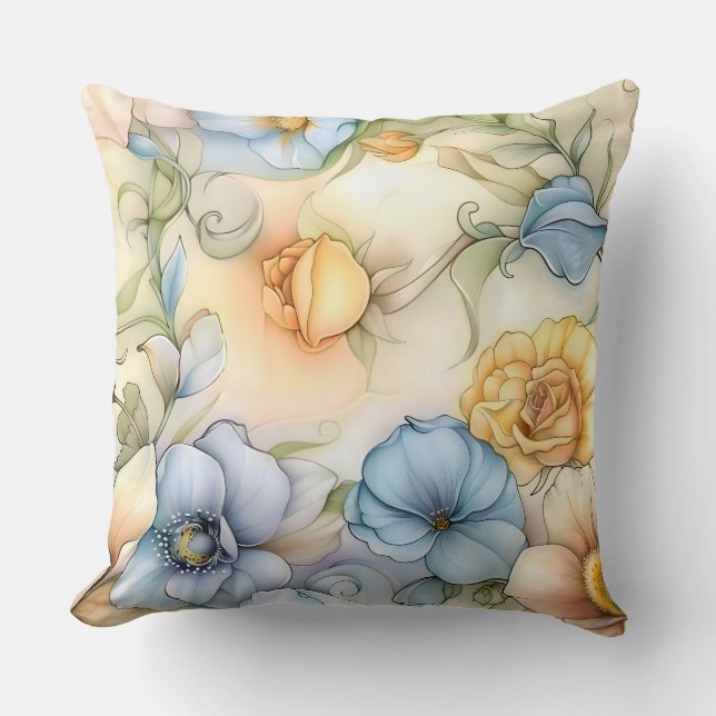 Vitmisk bensinbelysning botaniskt kudde (Framsida)