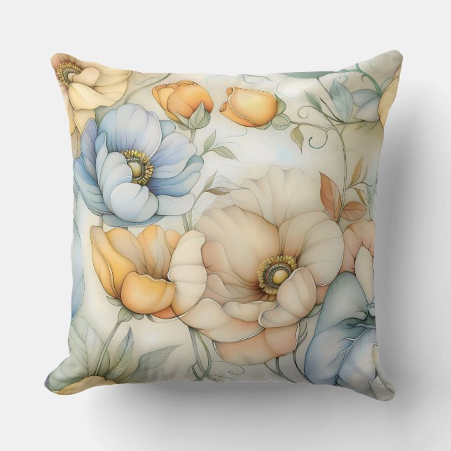 Vitmisk bensinbelysning botaniskt kudde (Framsida)