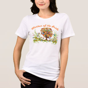 Vitmisk blomma Träd Bröllop T Shirt