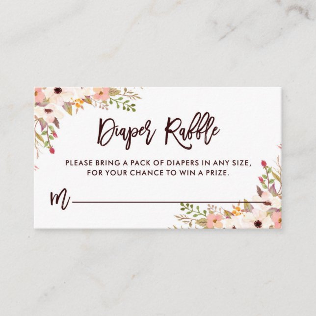 Vitmisk böhisk blomskål, våffel tilläggskort (Framsida)