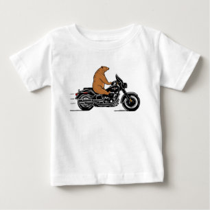 Vitmisk brunbjörn som kör motorcykel t shirt