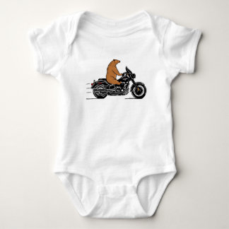 Vitmisk brunbjörn som kör motorcykel t shirt