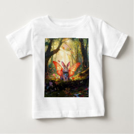 Vitmisk bunny i en förändrad skog t shirt