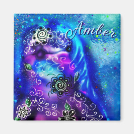 Vitmisk delfinblått havsfiske magnet