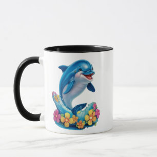 Vitmisk delfinolja i Stänk-kaffe Mugg