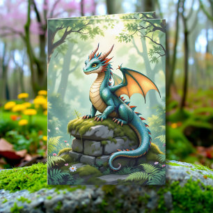 Vitmisk färgning av draken, sida och födelsedag kort