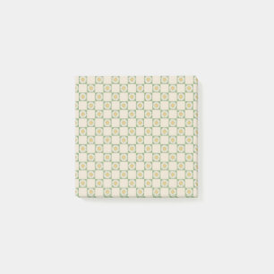 Vitmisk Grönt Solrosolkontrollerad Retro Botanica Post-it Block