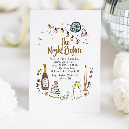 Vitmisk Hand plockade Funky Rehearsal Middag Inbjudningar