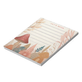 Vitmisk höstfällning svampsvampar Personlig Anteckningsblock