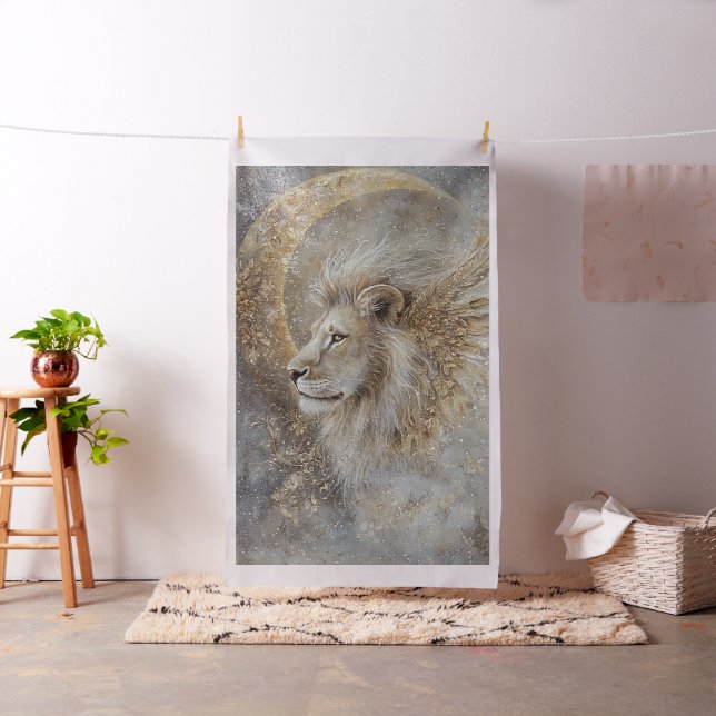 Vitmisk Lejon och halvljus eterprofil för Måne Tyg (In Situ)