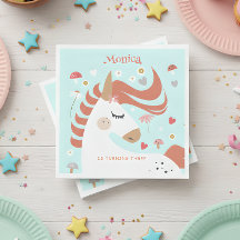 Vitmisk magisk unicorn barns födelsedag
