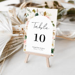Vitmisk Magnolia och  Blommigt, skript Bröllop Bordsnummer<br><div class="desc">Modern och elegant design skriver ut Whimsical Arch Ram White Magnolia & Rosa Blommigt Script Bröllop-Bordsnummer som kan anpassas med din text och lägga till varje bordsnummer-kort i din kundvagn, en efter en. Klicka på knappen "Anpassa" och använda verktyg som är utformat för att ändra mallen. Kolla in Graphic Art...</div>