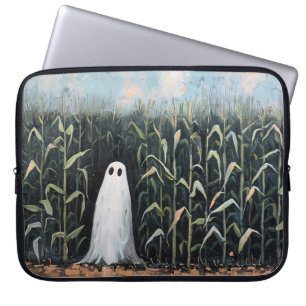 Vitmisk målning av Ghost Maj Fält Laptop Fodral