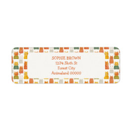 Vitmisk Mönster färgad Returadress Etikett