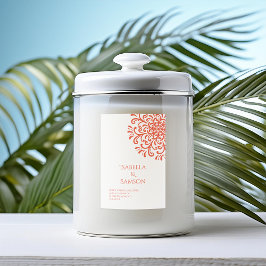 Vitmisk Orange: Röd, färglös ljus - etikett