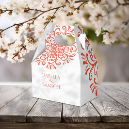 Vitmisk Orange: Röd, romersk Bröllop Presentaskar