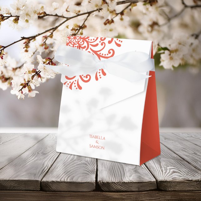 Vitmisk Orange: Röd, romersk Bröllop Presentaskar (Skapare uppladdad)