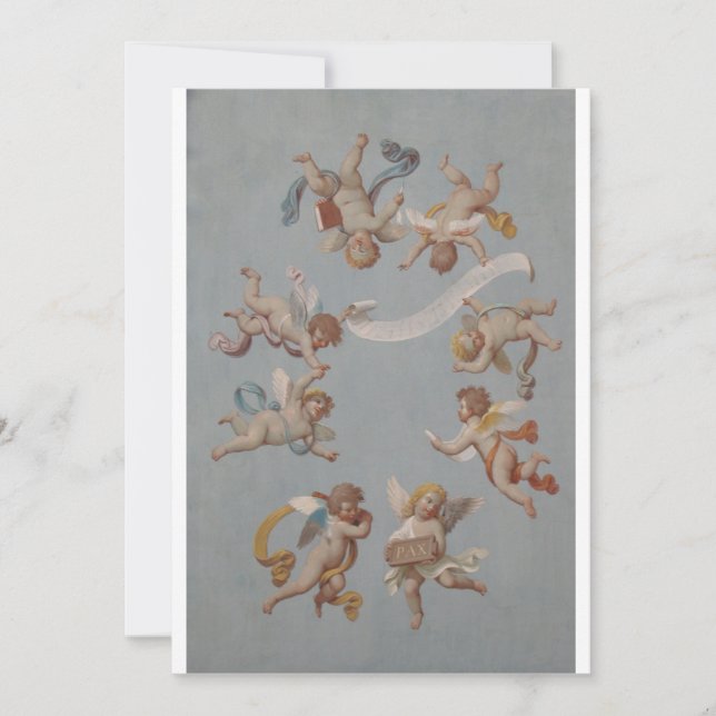 Vitmisk Renaissance Cherub Änglar (Framsida)