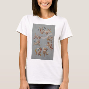 Vitmisk Renaissance Cherub Änglar Tee Shirt