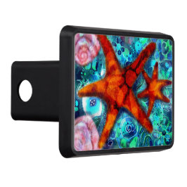 Vitmisk Rosa av stjärtfenor (Seashells Beach Teal) Dragkroksskydd