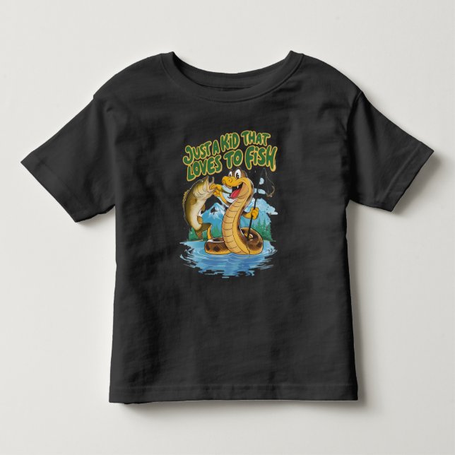 Vitmisk snake och fisk T-Shirt (Framsida)
