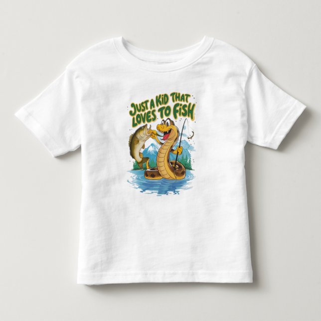 Vitmisk snake och fisk T-Shirt (Framsida)