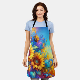 Vitmisk surrealistisk solblomma