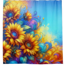 Vitmisk surrealistisk solblomma