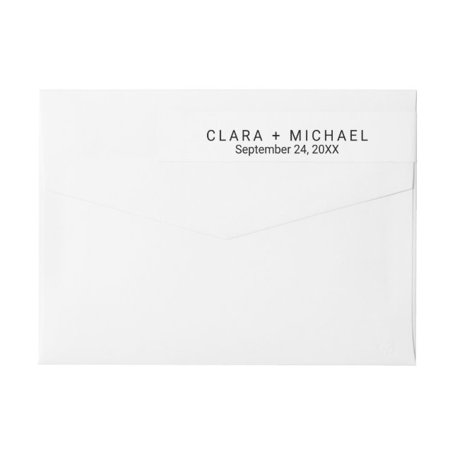 Vitmisk typografi Bröllop-figursättning runt etike Etikettband (Baksidan)