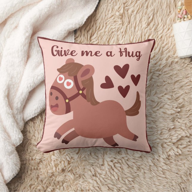 Vitmiskt citat för söt häst-personlig kudde (Filt)