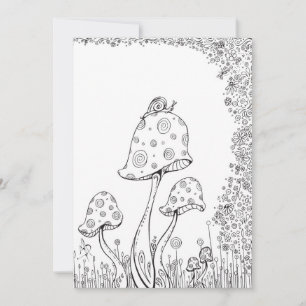 Vitmiskt färgkort för svampfärgsblommor