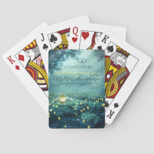 Vitmiskt inspirerande Dreams-citat Casinokort