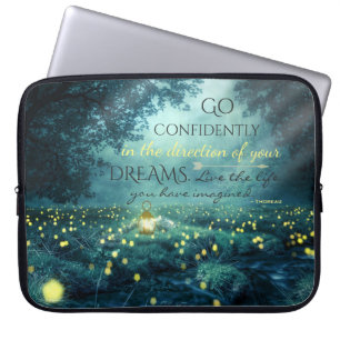 Vitmiskt inspirerande Dreams-citat Laptop Fodral