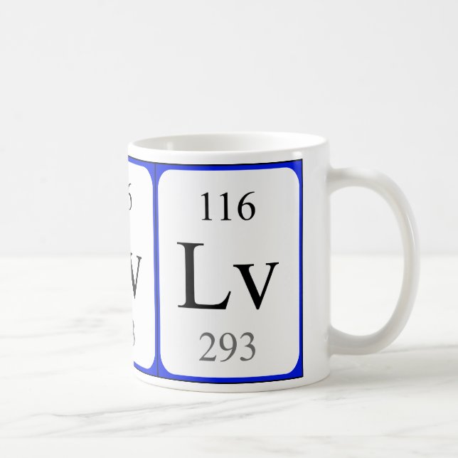 Vitmugg för inslag 116 - Livermorium Kaffemugg (Höger)