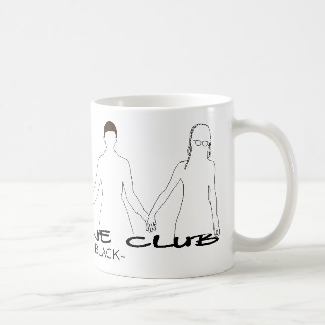 Vitmugg "föräldralössvart ", kaffemugg (Höger)