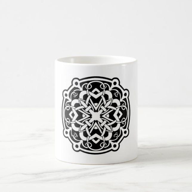vitmugg med celtic design kaffemugg (Center)
